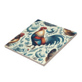 Retro Boerderij Roosterpatroon Tegeltje (Zijkant)