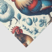 Retro Boerderij Roosterpatroon Tissuepapier (Detail)