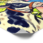Retro boerderij strips poster (Hoek)