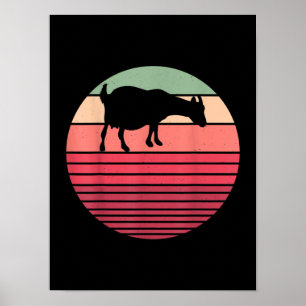 Retro Boerderij van boerderijdieren Poster
