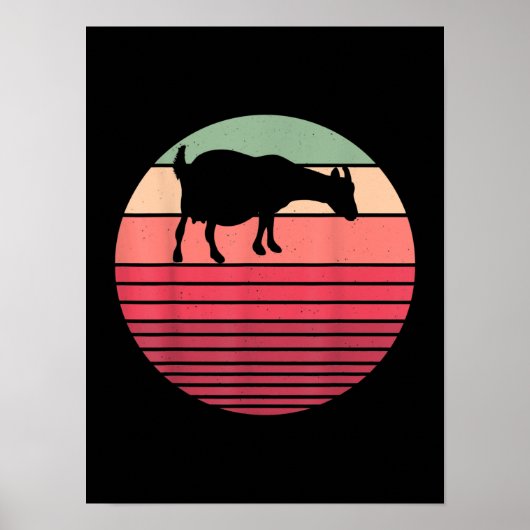 Retro Boerderij van boerderijdieren Poster (Voorkant)