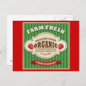 Retro Boerderij: vers Poster ontwerp Briefkaart (Voorkant / Achterkant)