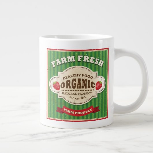 Retro Boerderij: vers Poster ontwerp Grote Koffiekop (Rechts)