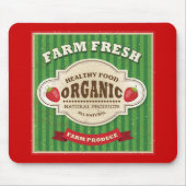 Retro Boerderij: vers Poster ontwerp Muismat (Voorkant)