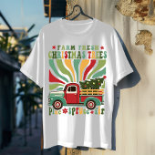 Retro Boerderij Verse Kerstbomen Truck Tri-Blend Shirt