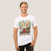 Retro Boerderij Verse Kerstbomen Truck Tri-Blend Shirt (Voorkant volledig)