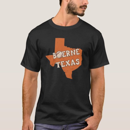 Retro Boerne Texas Little League Baseball T-shirt (Voorkant)