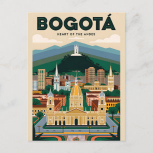 Retro Bogotá Colombia Hart van de Andes Oud Briefkaart