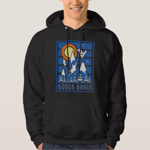 Retro Bogus Basin Mountain Ski Hoodie