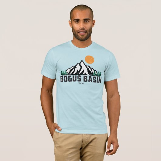 Retro Bogus Basin Ski T-shirt (Voorkant volledig)
