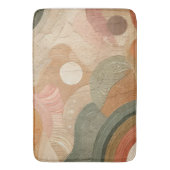 Retro Boheems Aardse Abstract Ontwerp Badmat (Voorkant Verticaal)
