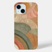 Retro Boheems Aardse Abstract Ontwerp Case-Mate iPhone Case (Achterkant)