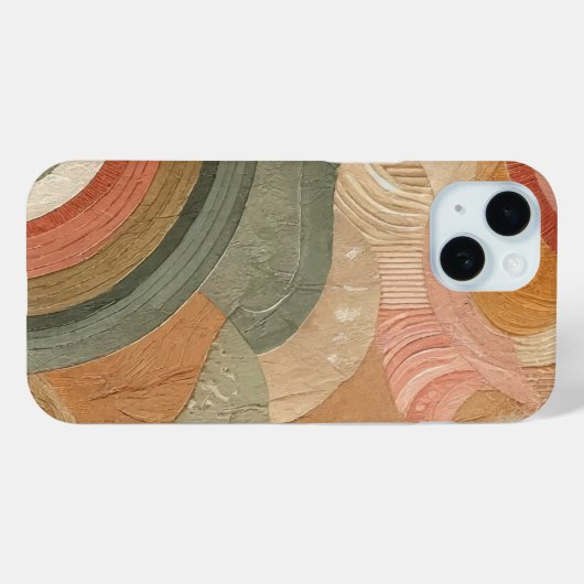 Retro  Boheems Aardse Abstract Ontwerp Case-Mate iPhone Case (Achterkant (horizontaal))