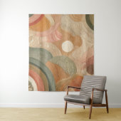 Retro  Boheems Aardse Abstract Ontwerp Wandkleed (In situ)