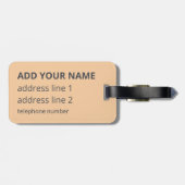 Retro bohemian abstracte lijnkunst bagagelabel (Achterkant horizontaal)