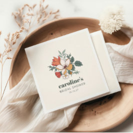 Retro Bohemian Floral Nouveau Vrijgezellenfeest Aa Servet