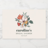 Retro Bohemian Floral Nouveau Vrijgezellenfeest Aa Sparkling Wijnetiket (Enkel label)