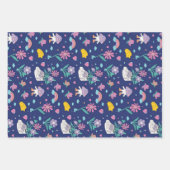 Retro Bohemian Flower Garden Floral Pattern Inpakpapier Vel (Voorkant 2)
