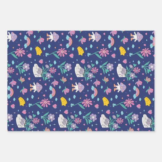 Retro Bohemian Flower Garden Floral Pattern Inpakpapier Vel (Voorkant 2)