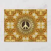 Retro Bohemian Groove Peace Symbol Briefkaart (Voorkant)