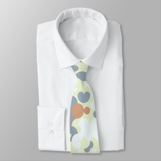 Retro Bohemian Muted Funky Groovy Abstract Camo Stropdas (Gebonden)