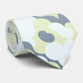 Retro Bohemian Muted Funky Groovy Abstract Camo Stropdas (Opgerold)