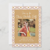 Retro Bohemian Sun Sunburst Foto Afstudeerfeest Kaart (Voorkant)