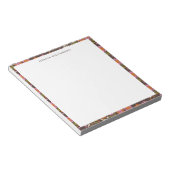 Retro Boho 70s Bloemen Groovy Baby shower Aangepas Notitieblok (Schuin)