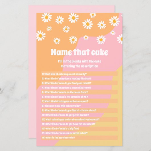 Retro Boho 70s de Naam van het Vrijgezellenfeest d (Voorkant / Achterkant)