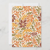 Retro Boho Aardse Botanische Graduation Party Kaart (Achterkant)