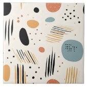 Retro Boho Abstract Collectie Tegeltje (Voorkant)