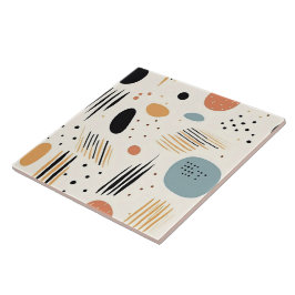 Retro Boho Abstract Collectie Tegeltje