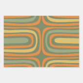Retro Boho Abstract Confaab Hedendaags Patroon Inpakpapier Vel (Voorkant 3)