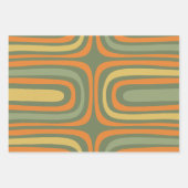 Retro Boho Abstract Confaab Hedendaags Patroon Inpakpapier Vel (Voorkant)