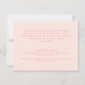 Retro boho add logo blush roze bedankje bedankkaart (Achterkant)