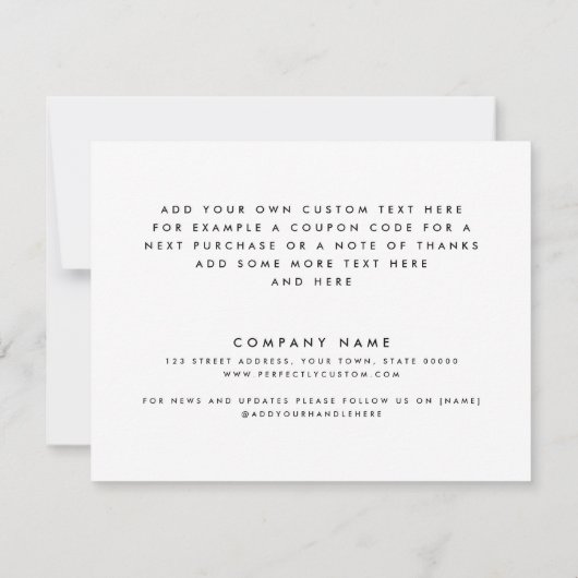 Retro boho add logo terracotta bedankje bedankkaart (Achterkant)