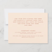 Retro boho add logo terracotta bedankje bedankkaart (Achterkant)