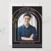 Retro Boho Arch en Stars Fotogradatie Partij Kaart (Voorkant)