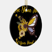 Retro Boho baby Design Keramisch Ornament (Rechts)