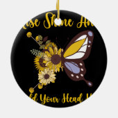 Retro Boho baby Design Keramisch Ornament (Achterkant)