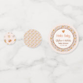 Retro Boho Baby shower Hallo Baby Confetti (Voorkanten)