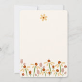 Retro Boho Baby shower uitnodiging (Achterkant)