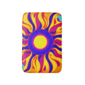 Retro Boho badmat Trippy Sunburst Hippie  (Voorkant Verticaal)