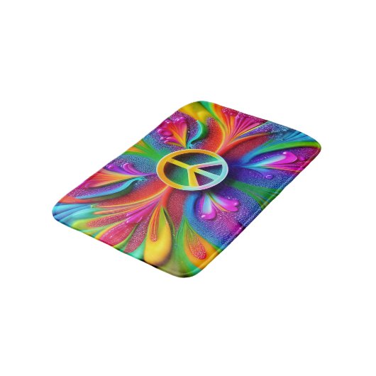 Retro Boho Badmat Vredesbord  Hippie (Gekanteld)