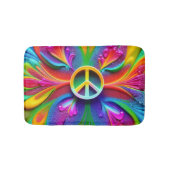 Retro Boho Badmat Vredesbord  Hippie (Voorkant)
