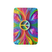 Retro Boho Badmat Vredesteken Vintage Hippie (Voorkant Verticaal)