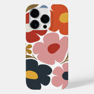 Retro Boho Bloem Kleurrijke Mid-Century Modern Case-Mate iPhone 14 Pro Hoesje