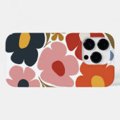 Retro Boho Bloem Kleurrijke Mid-Century Modern Case-Mate iPhone Case (Achterkant (horizontaal))
