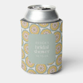 Retro Boho Bloem Pastel Aangepaste Bruiloft Feest  Blikjeskoeler (Blikje Achterkant)