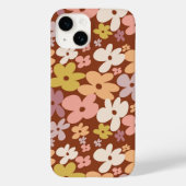 Retro Boho Bloem Power Patroon Case-Mate iPhone Case (Achterkant)